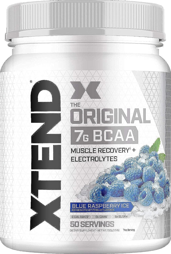 Original BCAA Powder Blue Raspberry Ice | Sugar Free Post Workout Muscle Recovery Drink with Amino Acids | 7g BCAAs for Men & Women | 50 Servings